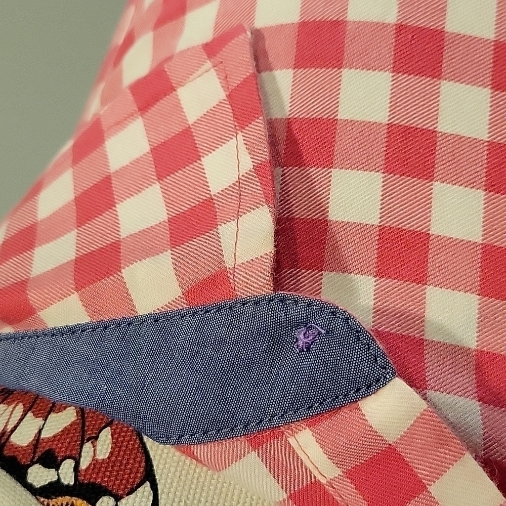 Talbots Button Down, Check Pattern, Denim Cuffs, … - image 5